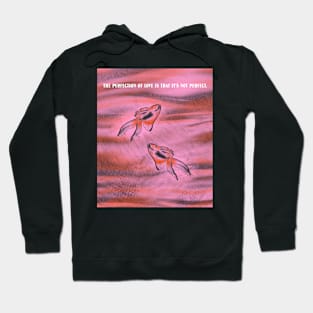 Perfection of Love is Imperfect Fishes Funny Valentines Day Hoodie